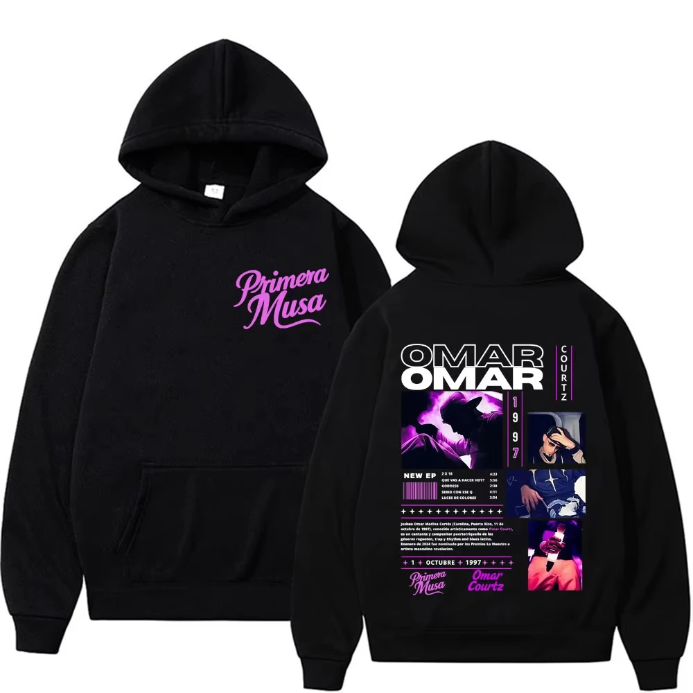 

Omar Courtz Primera Musa Album Tour Graphic Hoodies Men Women Long Sleeve Hip Hop Punk Trend Hoodie Oversized Casual Sweatshirts