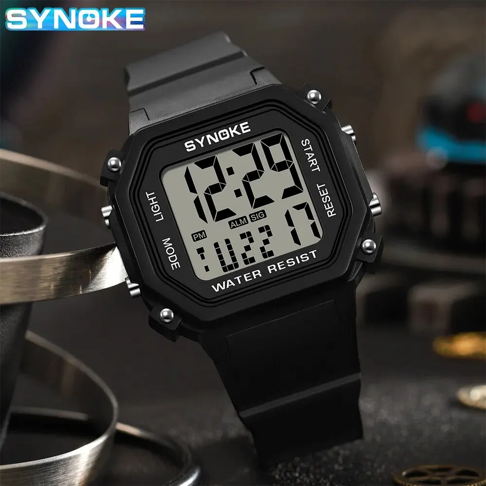 SYNOKE Student Digital Watches Men Sports Luminous Chronograph Waterproof Lady Electronic Military Wrist Watch Relogio Masculino