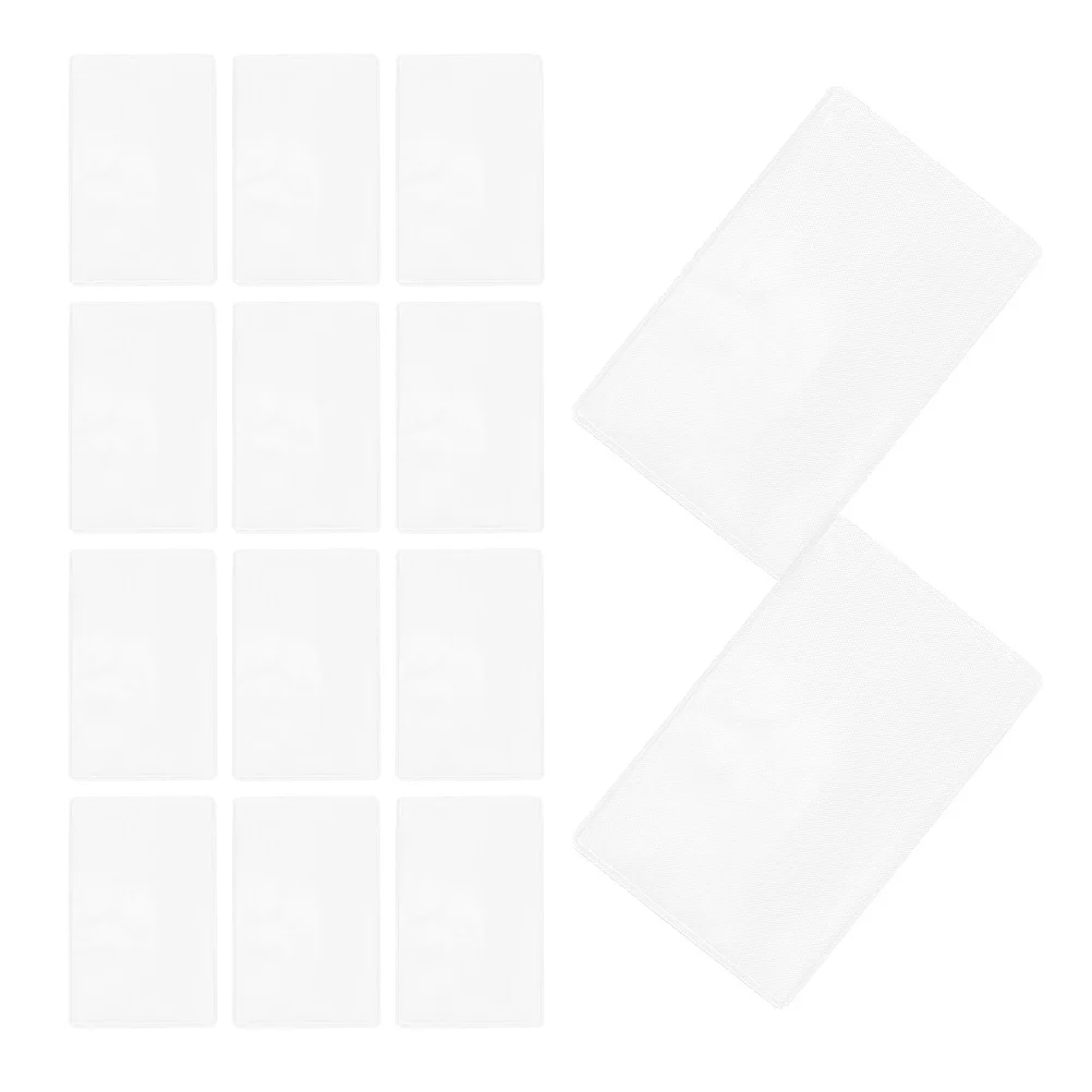 

50pcs Plastic Sleeves Card Protectors Waterproof Dustproof Id Credit Card Holders Lightweight Transparent