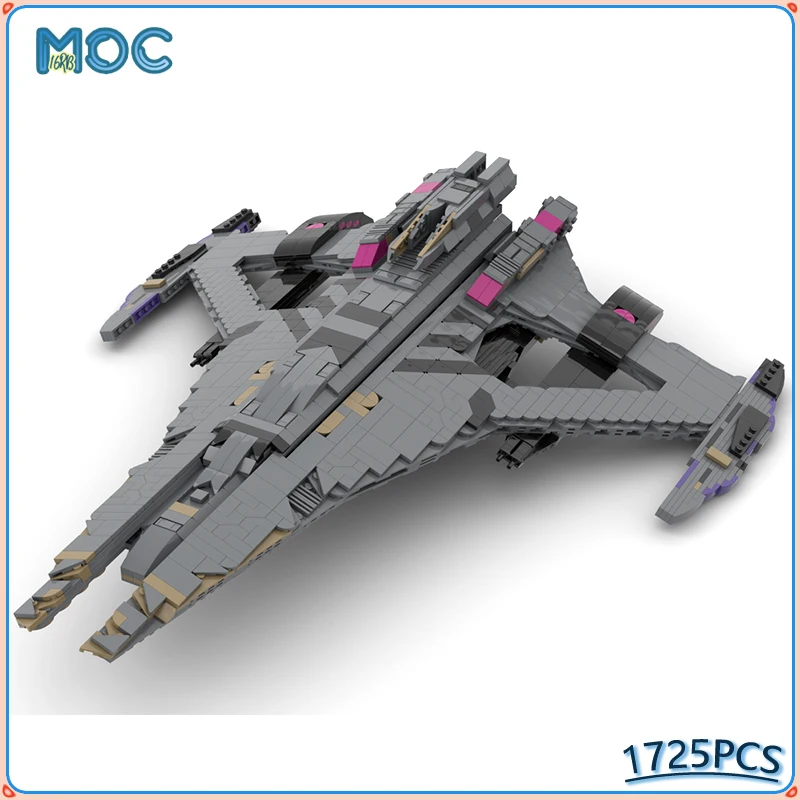 Space Series Battleship Spaceship MOC Building Blocks Battle Model High Difficulty Assembling Bricks Toys Christmas Holiday Gift