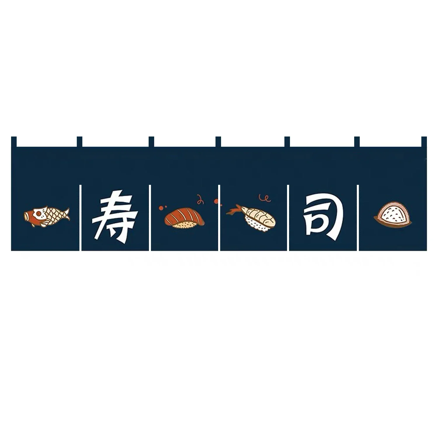 Japanese Style Restaurant Curtain Hanging Banner Door Noren Curtain Fabric Horizontal Decor for Sushi Bar Izakaya