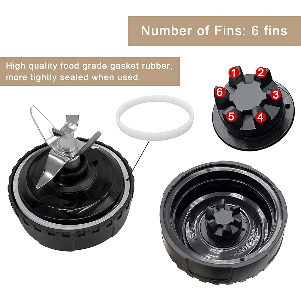 Accessoires de mélangeur, lame d'extracteur de lame de mélangeur à 6 ailettes de remplacement pour Nutri Ninja BL660 BL663
