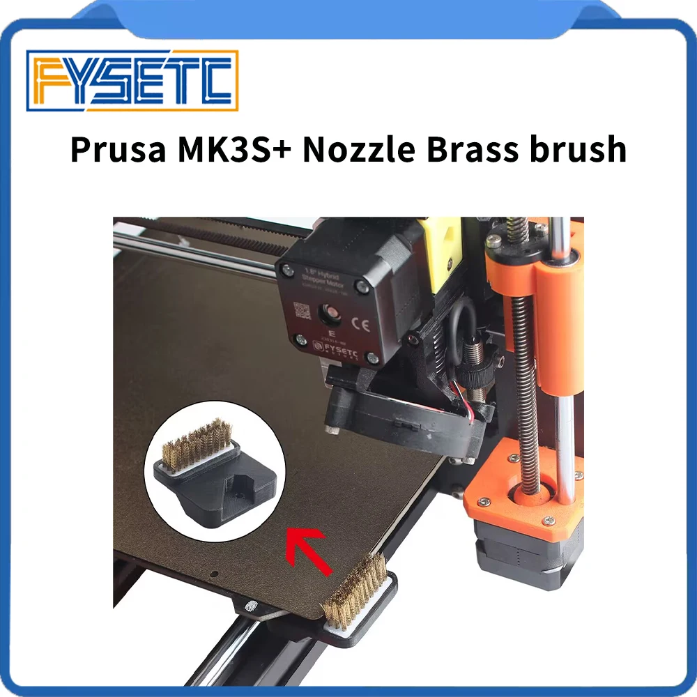 For Prusa MK3S+ Cleaner Tool Copper Wire Toothbrush Copper Brush for Hotend Cleaning Nozzle Heater Block Hot Bed Parts