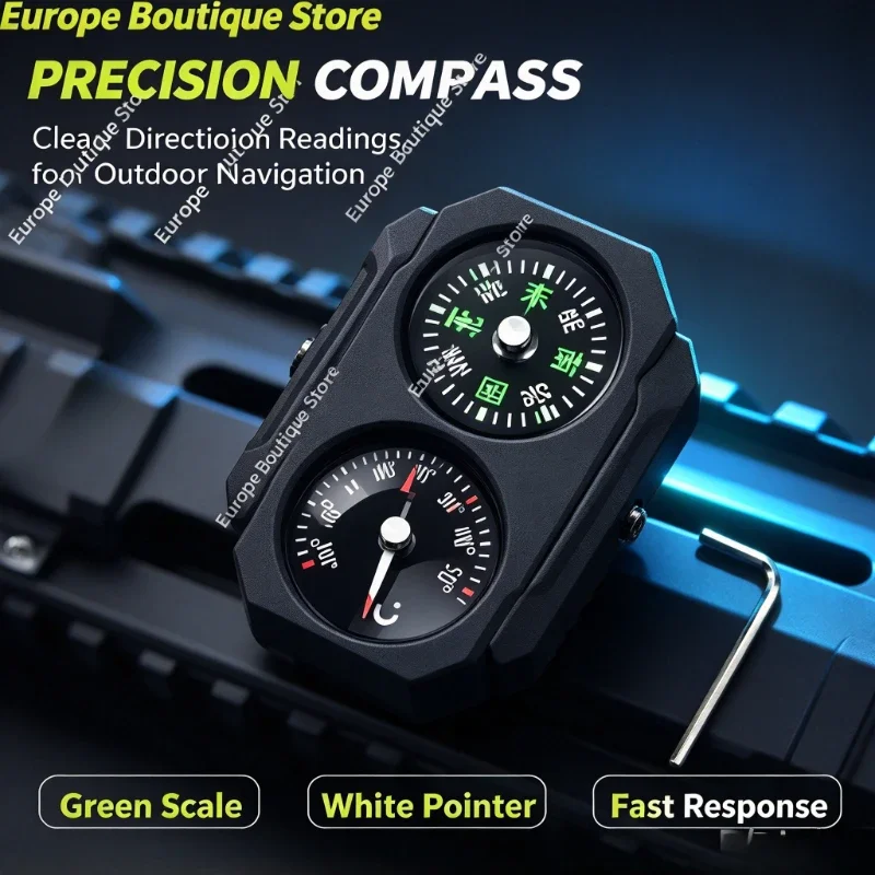 Outdoor Tactical Compass Thermometer for 20mm-21mm Rail Steed Precision Outdoor Tool SLR416 M4 AR15 Jingji Toy Decoration