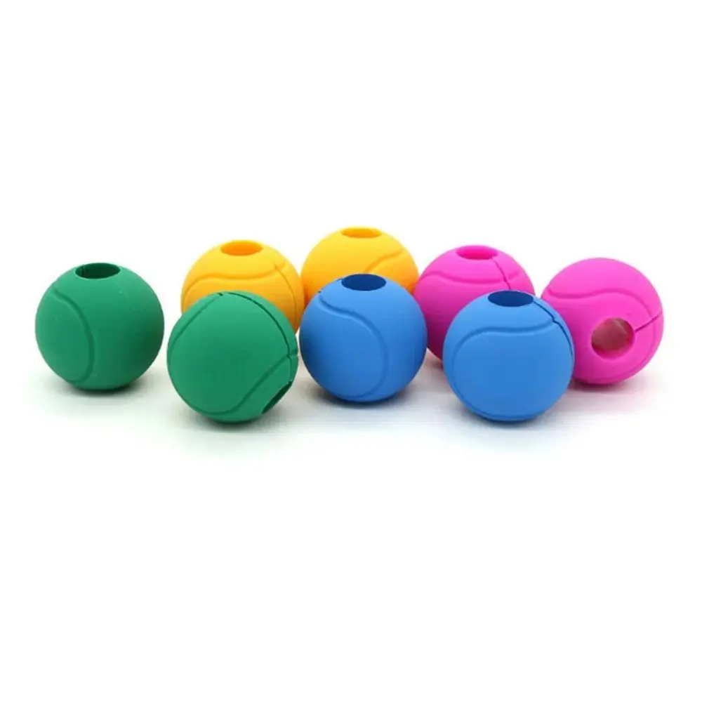 

1 Pair Reduce Palm Pressure Barbell Grip Ball Anti-scratch Weightlifting Silicone Dumbbell Grip Portable Thicken