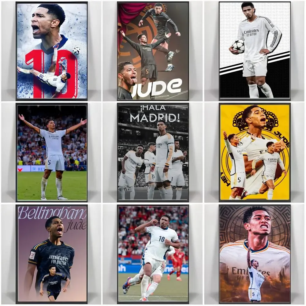 Sportsman J-Judes Bellinghams Poster Self-adhesive Art Waterproof Paper Sticker Coffee House Bar Room Wall Decor