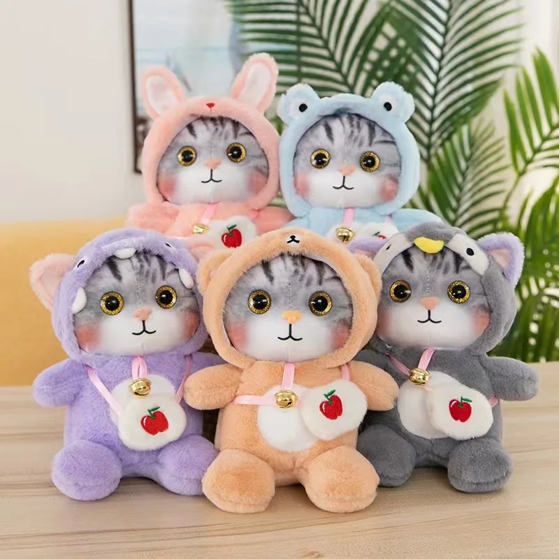 Cute Real Life Plush Cats Doll Stuffed Hat Cat Plush Toys Doll Birthday Gift Home Decoration