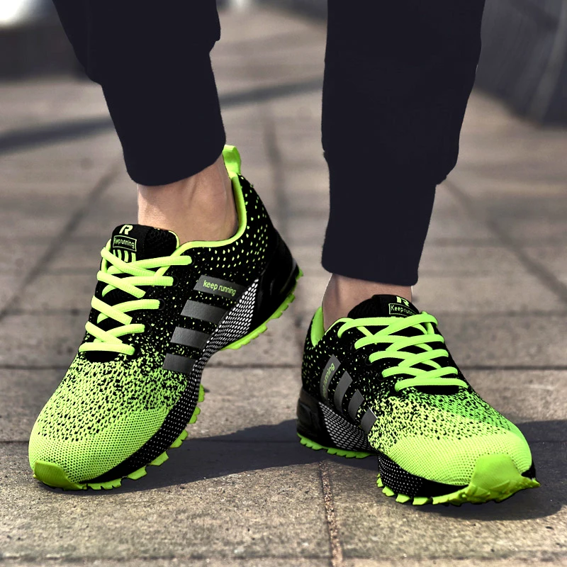 New 2023 Men Running Shoes Breathable Outdoor Sports Shoes Lightweight Sneakers for Women Comfortable Athletic Training Footwear