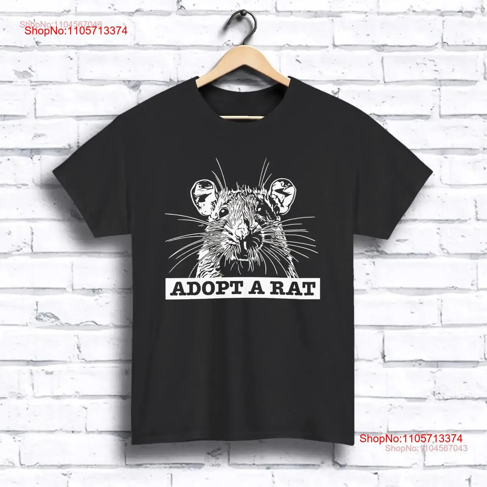 Camiseta Adopt a RaT, ropa punk peculiar para amantes de los animales, estilo vintage, informal, con gráficos, suave, ropa de diseñador de moda