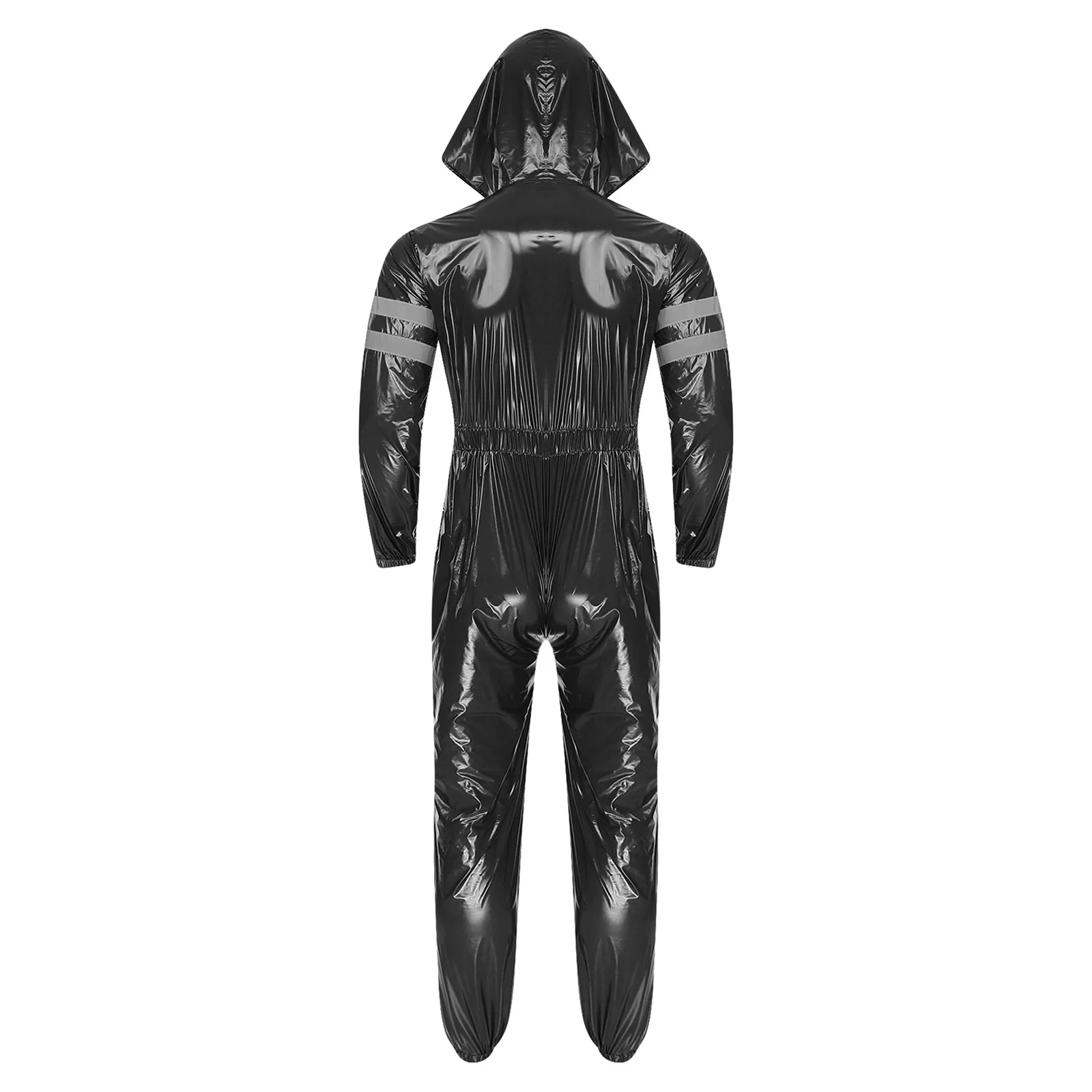 أزياء رجالي مقاومة للماء مآزر موحدة للعمل عالية الوضوح شرائط عاكسة طويلة الأكمام الجبهة زيبر مقنعين بذلة