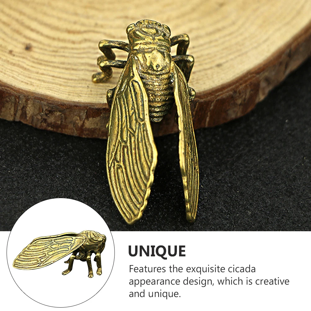 

Desktop Decoration Cicada Ornaments Decorations Brass s Gift Indoor Statue