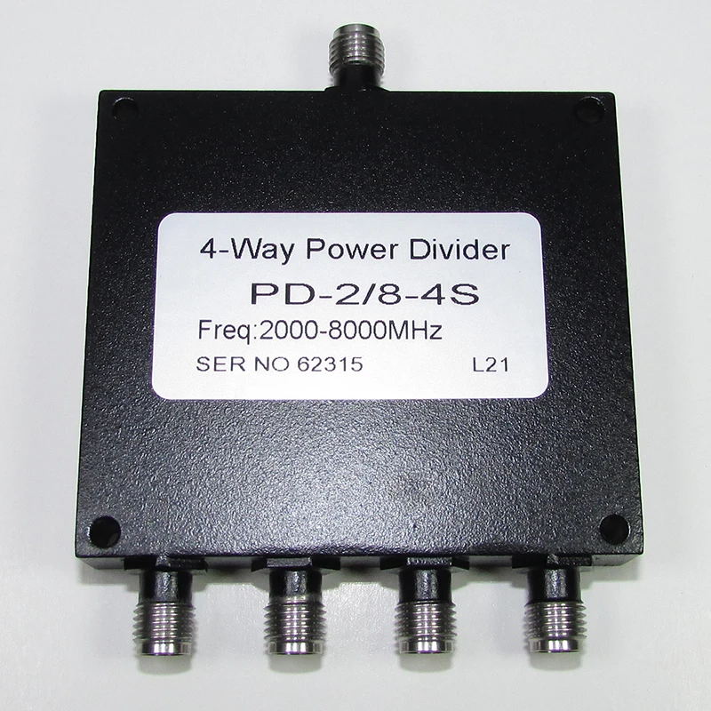 

PD-2/8-4S 2-8GHz 30W SMA RF Microwave SMA One Split Four Broadband Power Divider