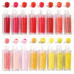2mm Colored Glass Seed Beads Flat Round Loose Spacer Rice Beads For Jewelry Making Findings DIY Charm Bracelet Earring Wholesale