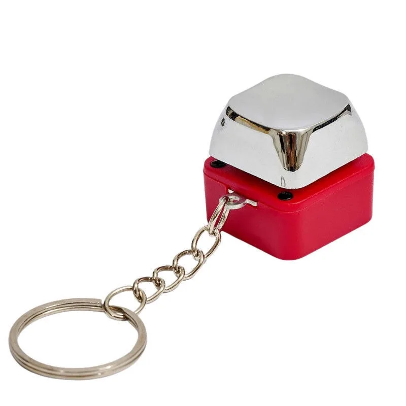 

Electric Shock Button Funny Keychain Pendant Prank Toy Halloween Gift for Men Women Practical Jokes Electric Toys Random Color