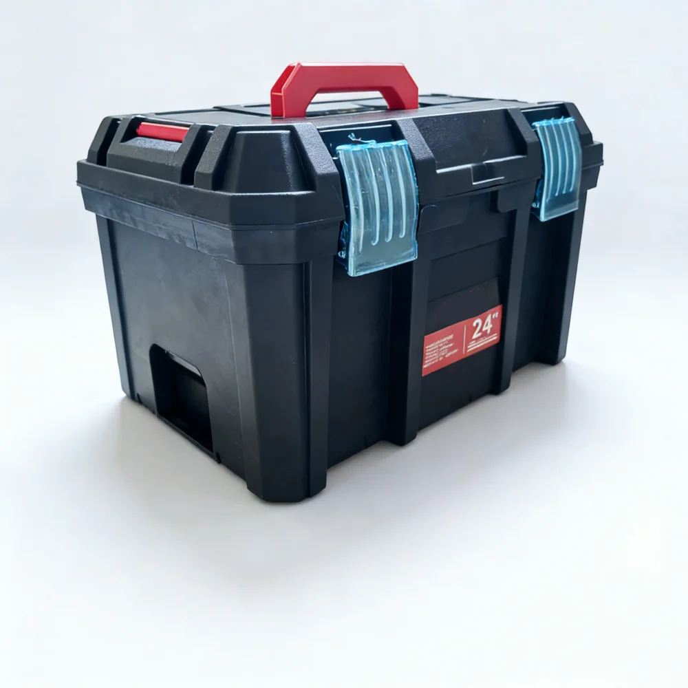 Multifunctional Large Capacity Tool Box Industrial Grade Shockproof Anti-fall Waterproof Toolbox Home Tool Storage Box 22/24inch