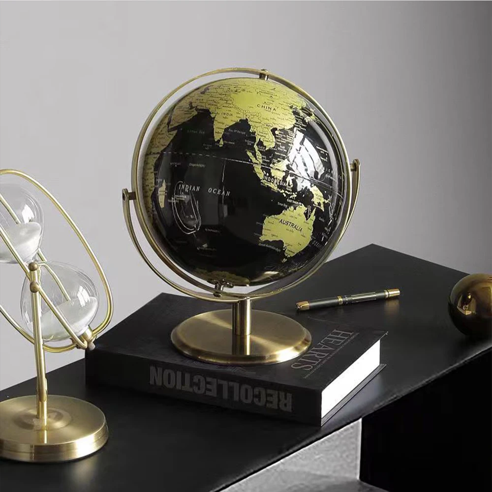 

Classical Retro World Globe Modern Desktop Globe Home Decor Accessories Geography Creative Learning Map For Children Education