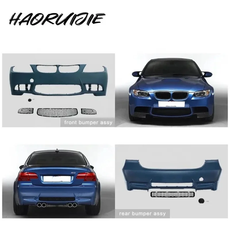 Hot sale car bumper For  3 Series E90 Modified M3 style bumper with grill and side skirt Body kit 2005-2008 - Image 5
