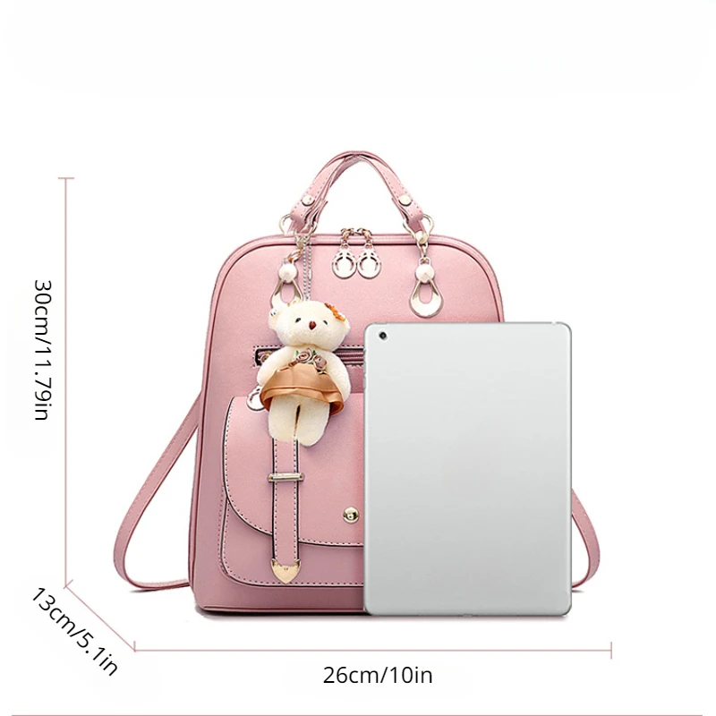 

1Pc Backpack Female New Korean Version Fashion Student Bag Leisure Travel Backpack