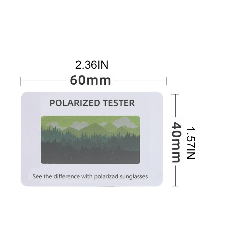 편광 안경 테스트 카드, 편광 안경 수표 용지 액세서리, 6x4cm