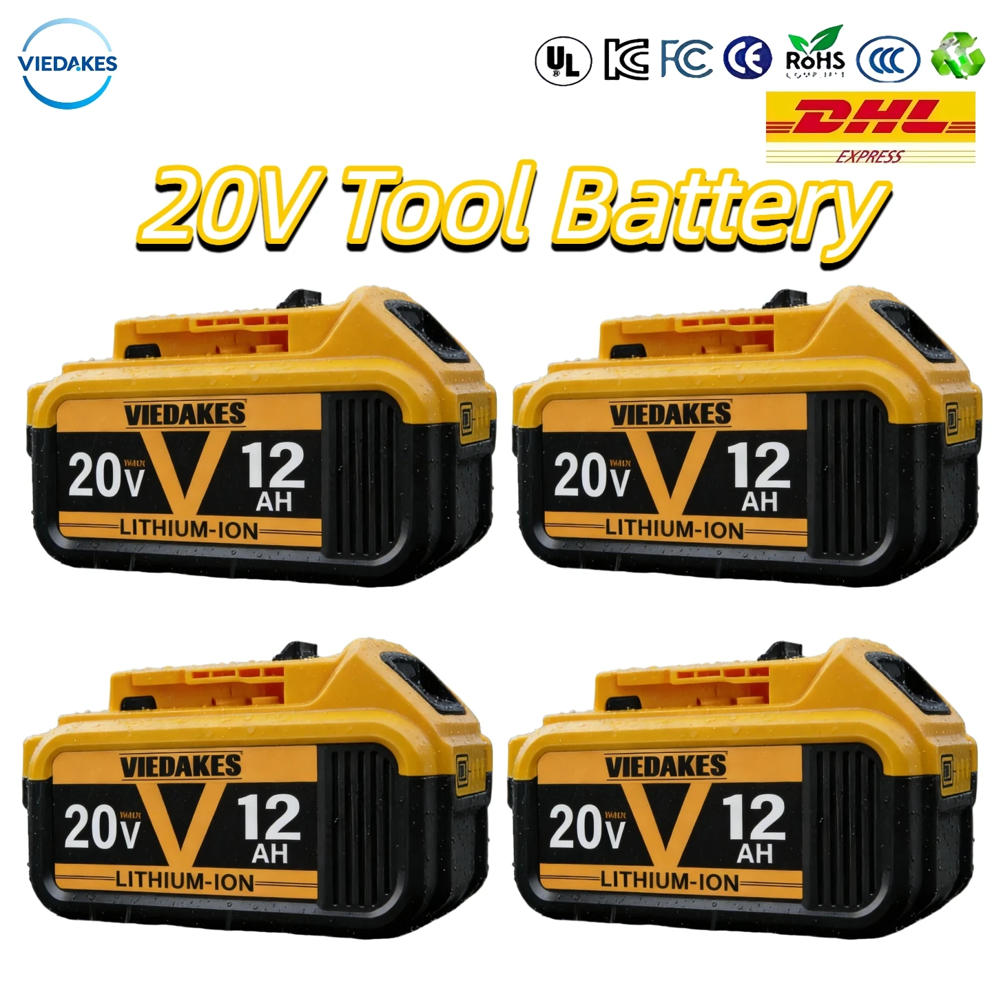 

Оригинальные сменные литий-ионные аккумуляторы для Dewalt 12,0 Ач, 20 В, для беспроводных инструментов Dewalt, совместимые с DCB200, DCB205 и другими