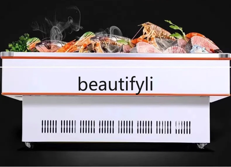 

Display cabinet Commercial horizontal, barbecue, cooked food refrigerated fresh-keeping freezer frozen cooked food refrigerator