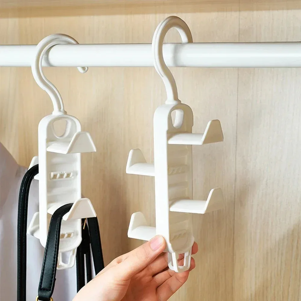 

2-10PCS Multifunctional Clothes Hanger No Trace Hanging Bag Rack Hat Door Rotatable No Punching Hook Storage Wardrobe Storage