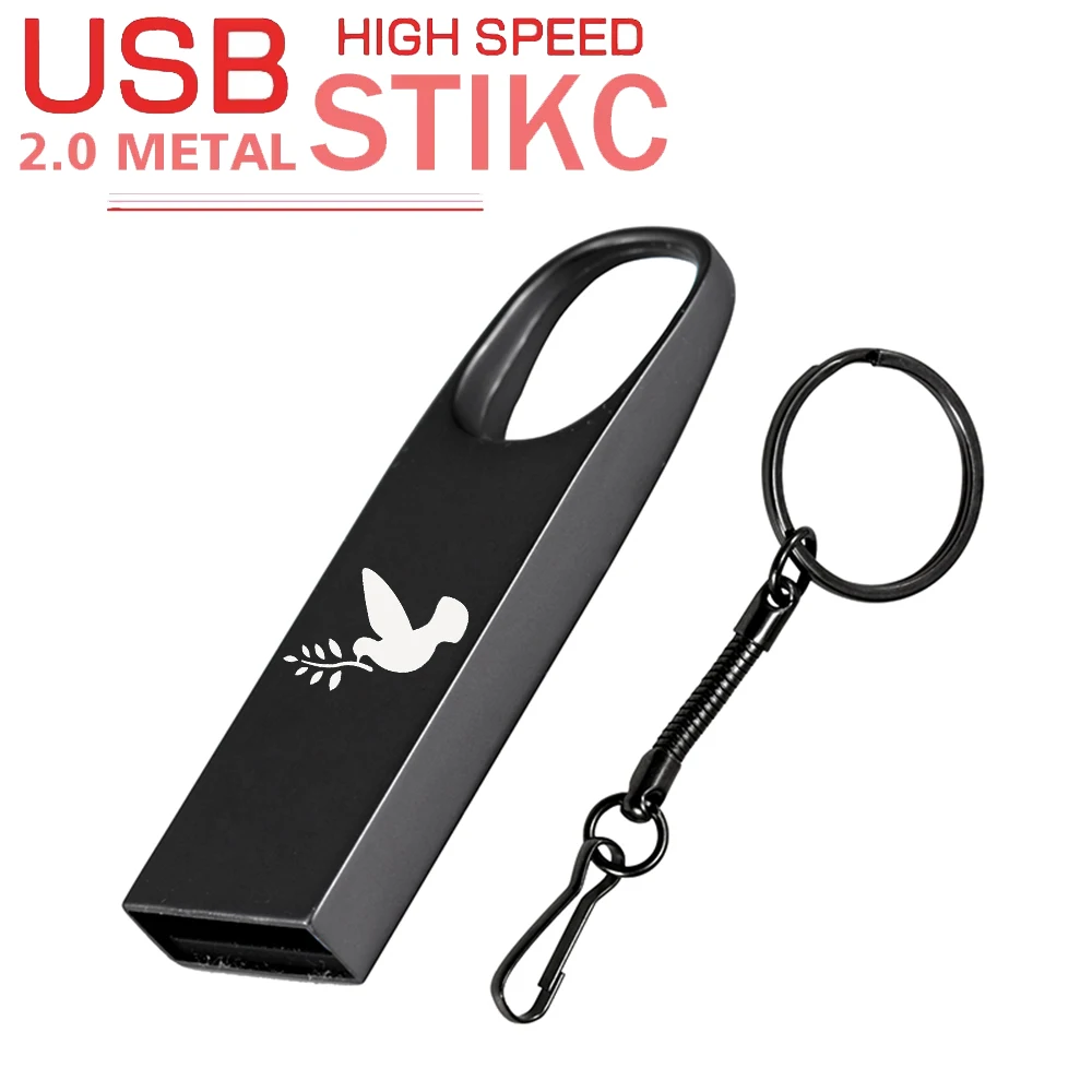 JASTER Free Custom Logo Memory Stick 128GB  Metal USB 2.0 Flash Drive 64GB Portable Pen Drive 32GB Shatterproof U Disk 16GB 8GB