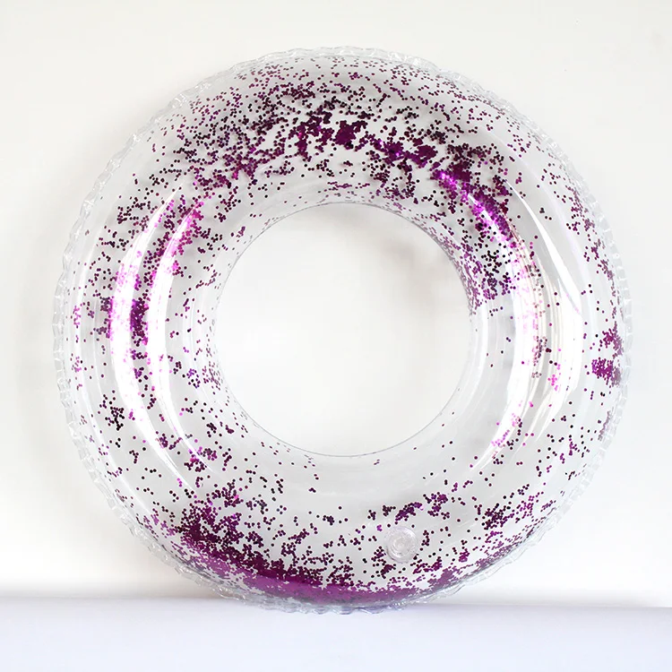 

Inflatable Transparent Swim Ring with Glitter Adult Swim Tube Summer Pool Float Beach Toy for Fun Pool Partypromote sales