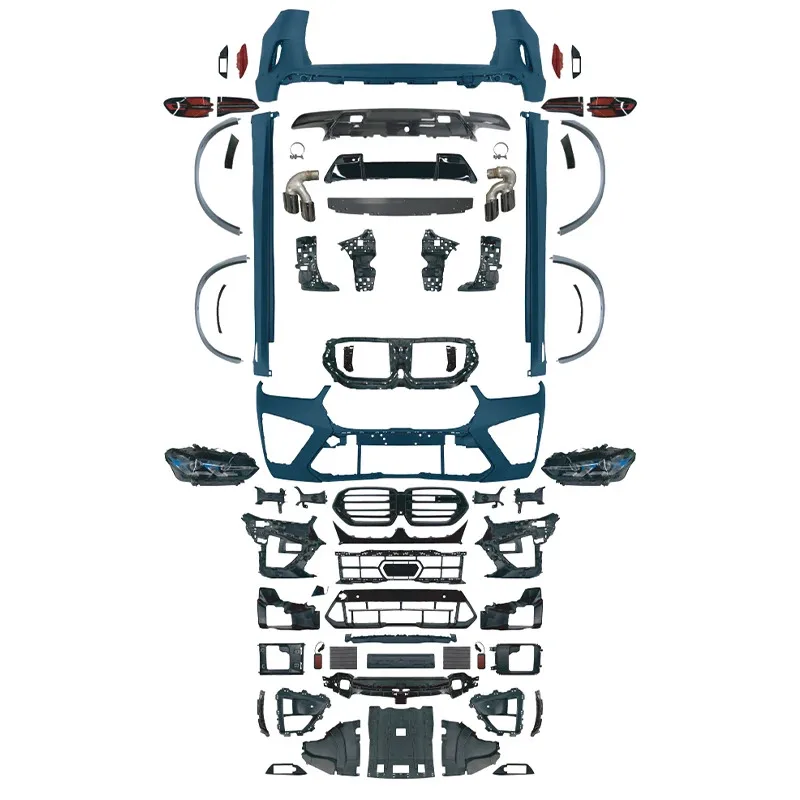 G05 PRE تحديث X5M F95 LCI طقم الجسم بوديكيت المصد الأمامي المصد الخلفي الجانب تنورة ل s X5 G05 PRE #2