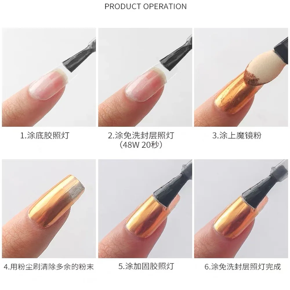 10/30/50/100pcs Nail Art Pinsel doppelseitige Chrom Nagel pulver Applikator Schwamm Sticks Nagel liefert Ausrüstung Färbe werkzeuge