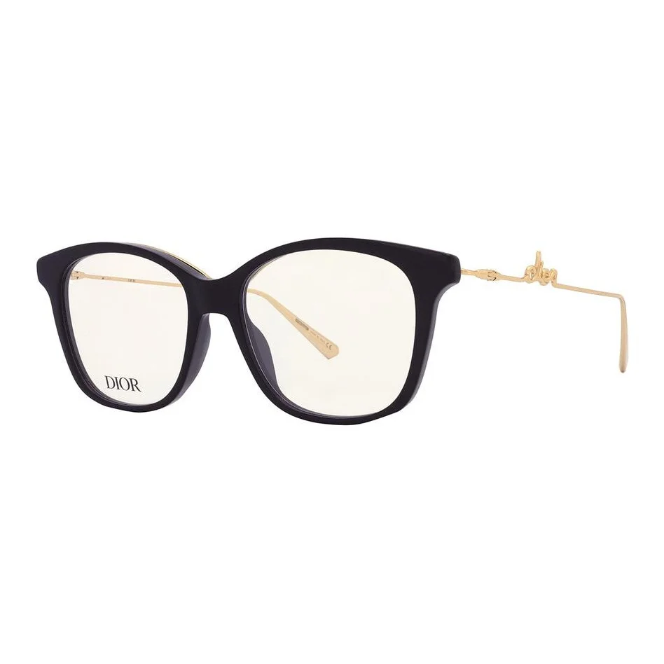 DIOR Acetate Square Eyeglass Frames Women's Bright Black CD50008I00152