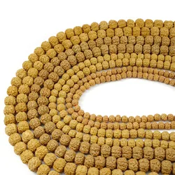 1Strand Natural Rudraksha Mala 108 Beads 6 8 10 12mm Rudraksha Prayer Beads for DIY Jewelry Necklace Bracelet Making Accessories