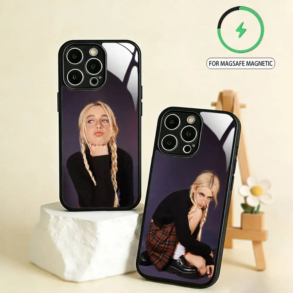 

E-Emma Chamberlain Phone Case For iPhone17,16,15,14,13,12,11 Plus,Pro Max Magnetic For Magsafe Wireless Charging