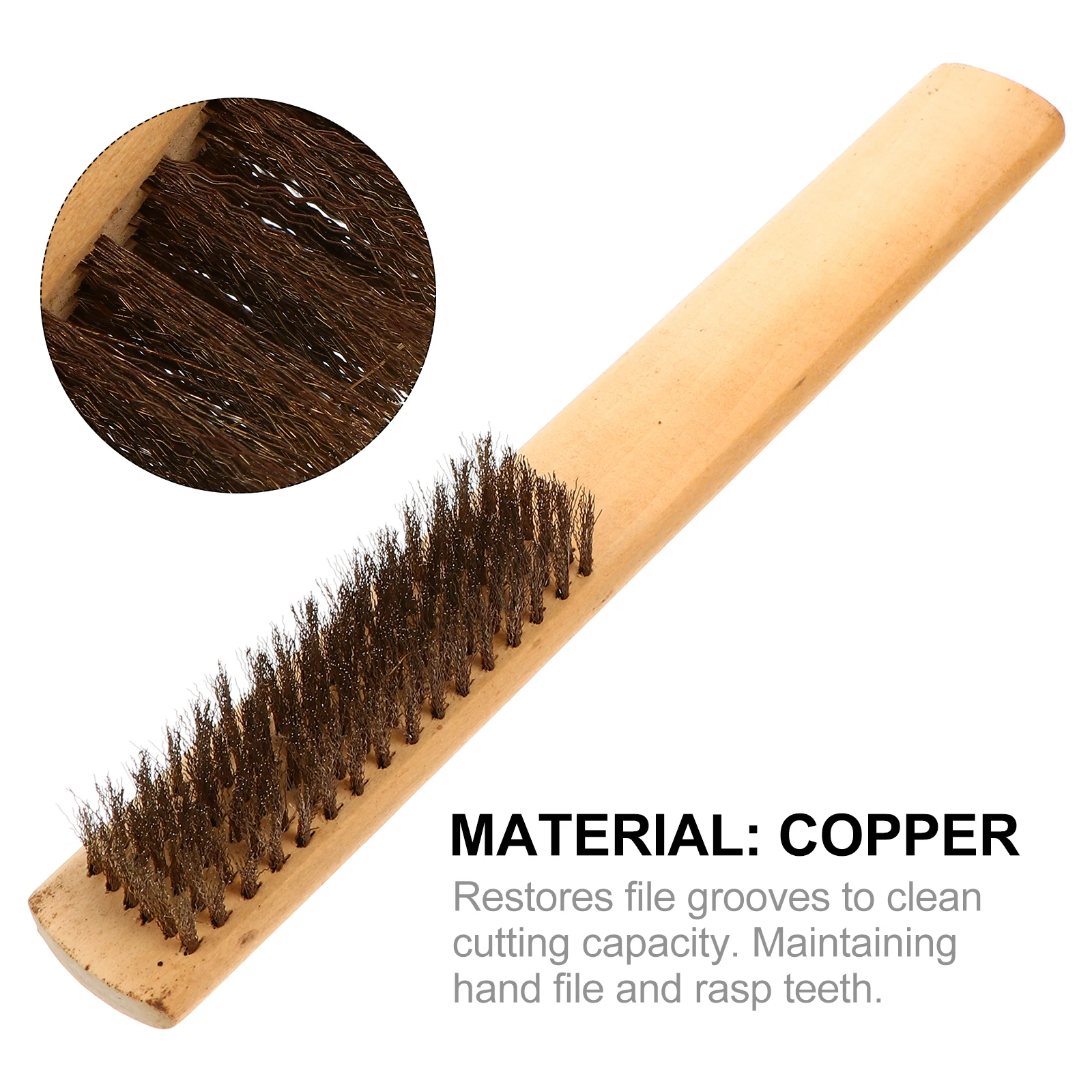 

2Pcs Premium File Brush Wood Cleaner for Needle Steel Files Rust Removal Wooden Handle File Brush Hand Tool