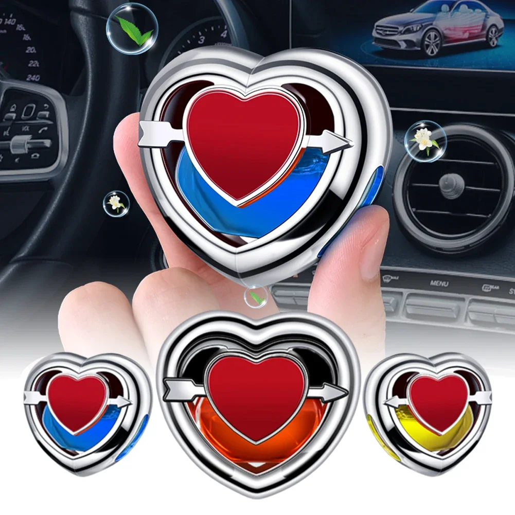 Car Air Outlet Freshener Clips Fragrance Diffuser Essential Oil Vent Clip Heart Style Aromatherapy Air Vent Perfume Decoration