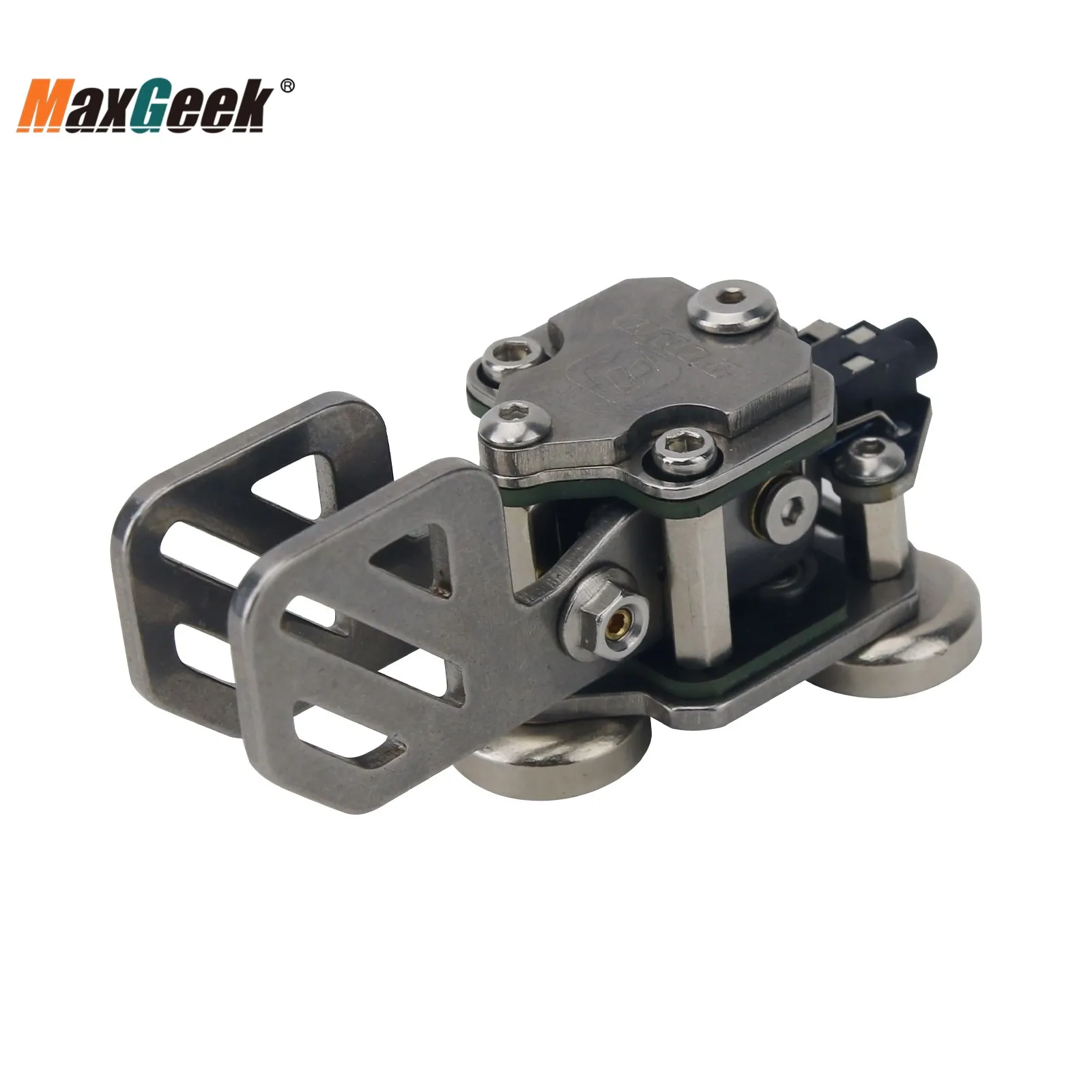 Stainless Steel CW Morse Key Portable Telegraph Key Paddle Key With Magnetic Base For Radio Users