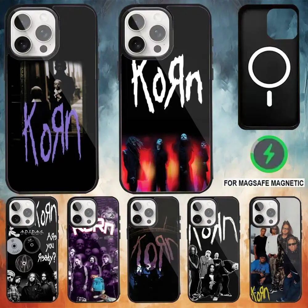 

K-Korn Rock Band Requiem Phone Case For iPhone17,16,15,14,13,12,11 Plus,Pro Max Magnetic Magsafe Wireless Charging