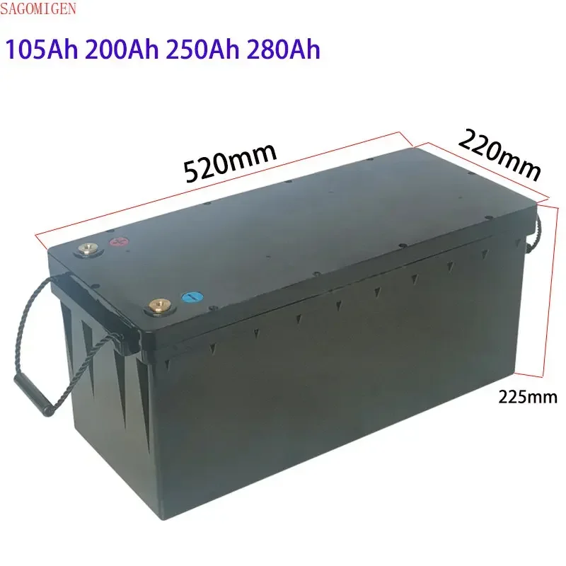 12V 24V 90Ah 105Ah 280Ah 320Ah Lifepo4 Battery Storage Boxes Case Plastic Storage Box for Solar Cells Caravan RV Marine