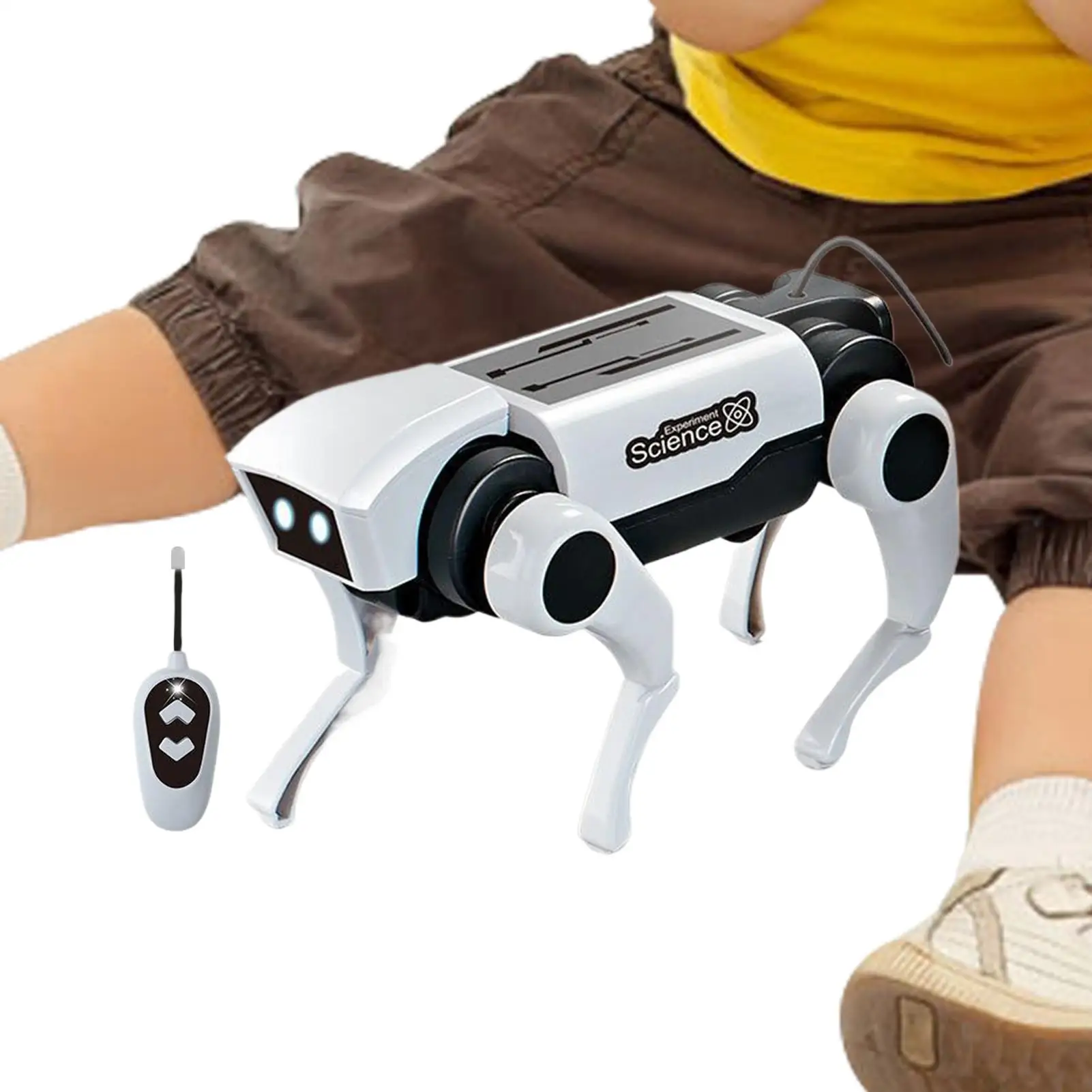 ชุดหุ่นยนต์สุนัขเสมือนจริง ชุดเรียนรู้และเล่นเสริมทักษะ ของเล่นหุ่นยนต์สุนัขพลังงานแสงอาทิตย์แบบอินเทอร์แอคทีฟ สำหรับผู้ใหญ่ เด็กชาย เด็กหญิง ของขวัญวันเกิดและวันหยุด