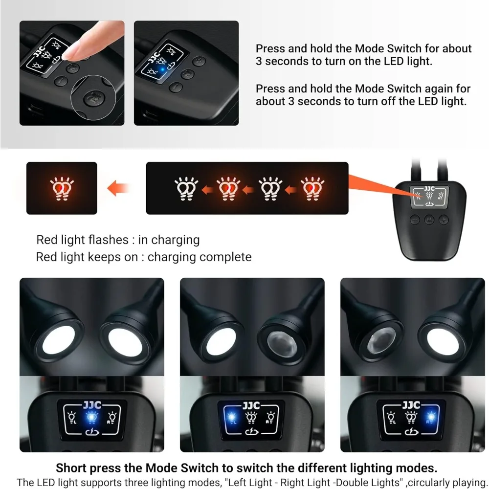 Luz macro LED ajustável, 10 níveis de brilho, CRI 95+, 5600K para câmera DSLR/espelho Tiro de perto