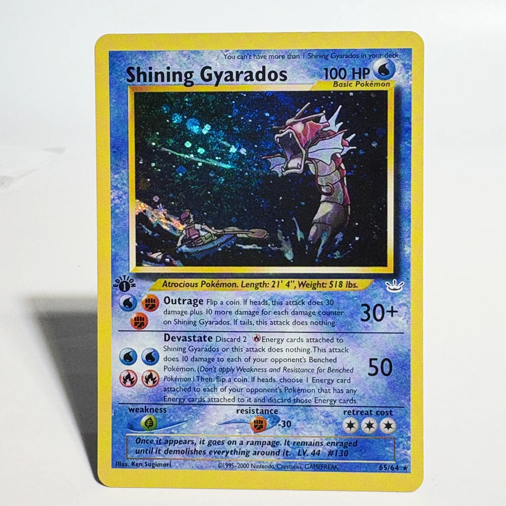 1996 Basic Edition PKM Card Shining Card Neo Series Shining Tyranitar Shining Mewtwo Sabrina 's Gengar Gift Kids Toys Proxy Card - Image 6