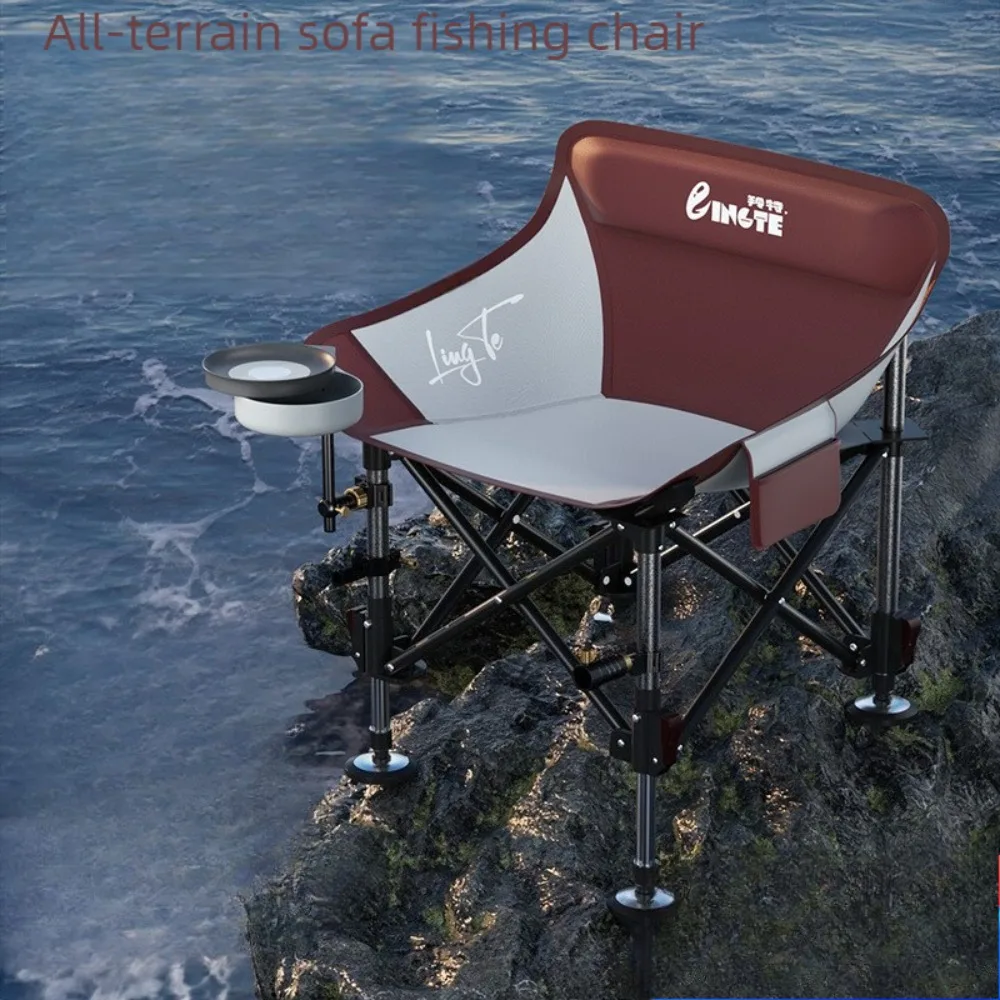 

All-Terrain Fishing Chair, Ergonomic Fatigue Seat, All-Season Breathable Design, Multi-Functional Foldable Stool for River Bank