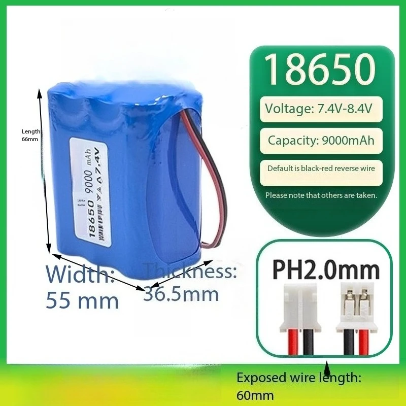 9000mAh 18650 Lithium Battery Pack Max Charging Voltage Rechargeable Battery For Bluetooth Speaker Solar Light Mobile Monitoring