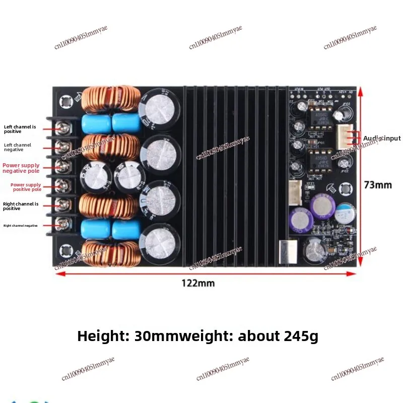 

Плата цифрового усилителя мощности 300 Вт * 2 двухканальных стерео модуля высокой мощности 2.0
