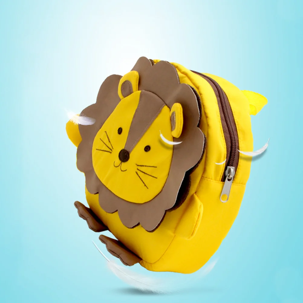 Mochila antimochila con diseño de León de dibujos animados, hebilla ajustable para el pecho, educación temprana para niños pequeños, bolso escolar para guardería, tela Oxford