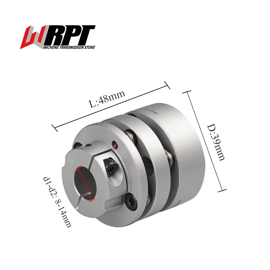 

CLTP Aluminum Alloy Diaphragm Coupling Step Diaphragm Coupling Servo Motor Flange Coupling CLTP-39X48