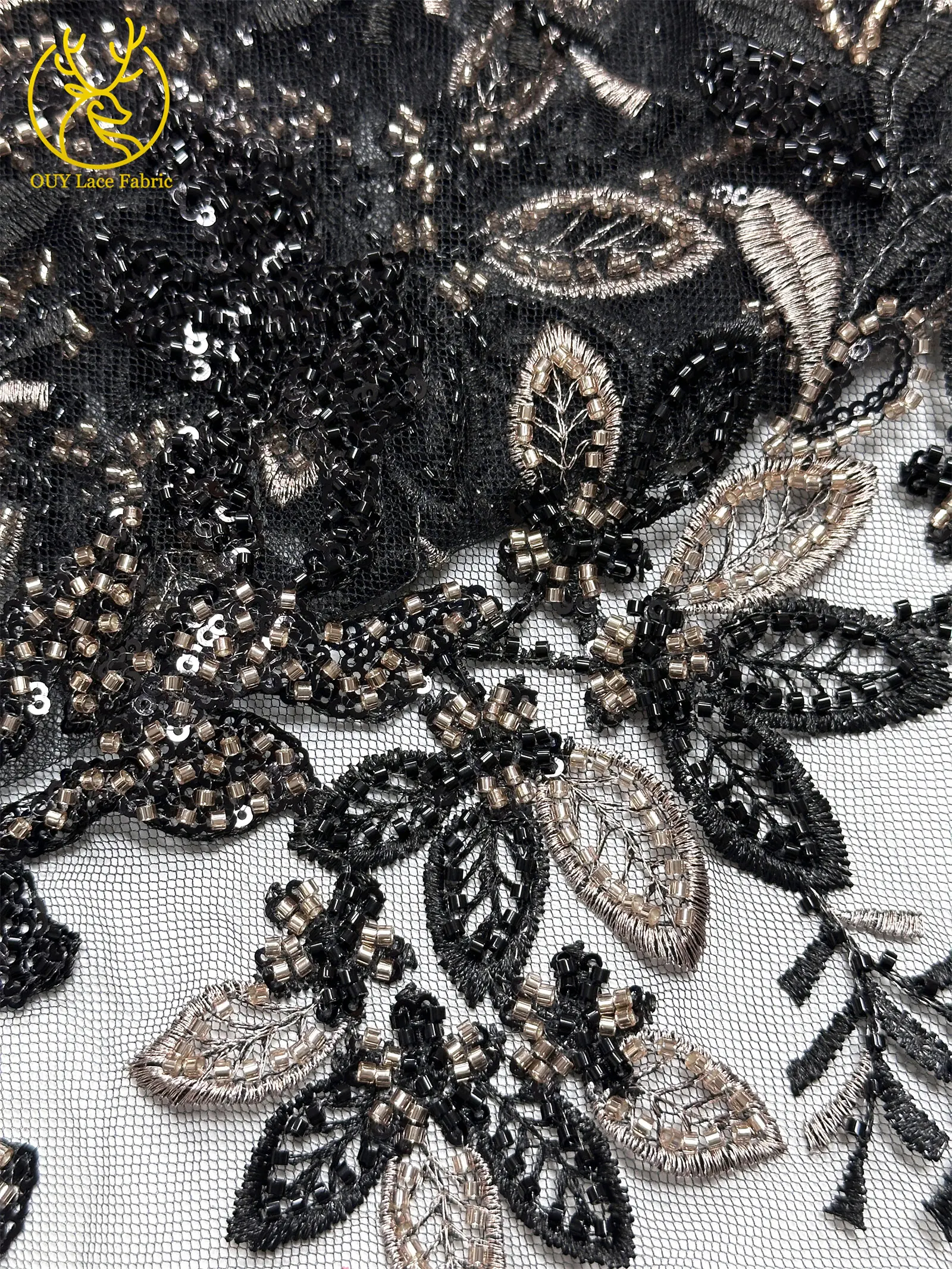 Eleganter afrikanischer Bräutigam-Stickerei-Spitzenstoff mit Perlen, 2026er Mode, französischer Tüll-Pailletten-Spitzenstoff für nigerianische Partykleider – Detail 20