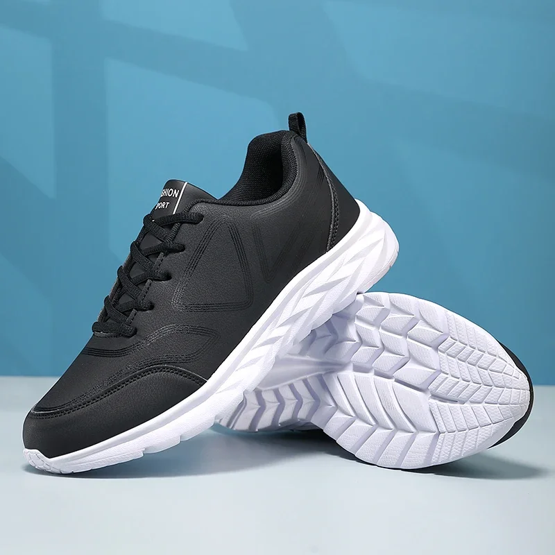 YRZL-zapatillas de deporte de cuero Artificial para hombre, zapatos deportivos informales de alta calidad, antideslizantes, para ocio al aire libre, otoño y primavera