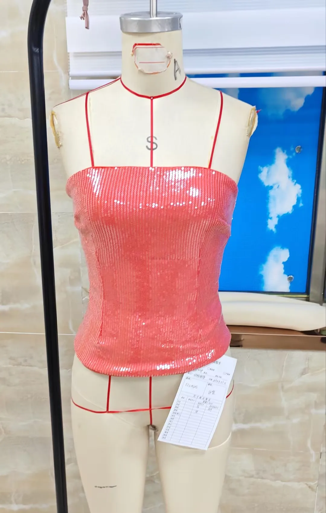 Damen Y2k Glänzendes Pailletten-Tube-Top Sommer Schulterfreies Ärmelloses Schimmerndes Shirt Rückenfreies Figurbetontes Bandeau für Party Clubwear – Detail 1