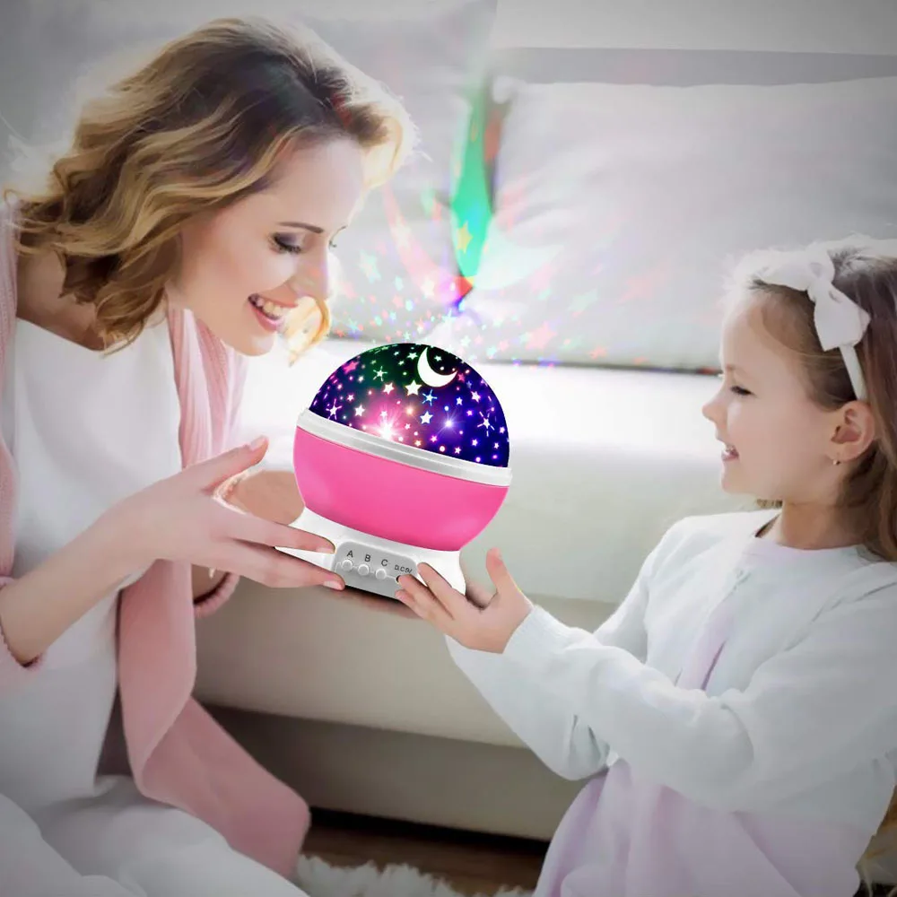 Galaxy Star Projector Night Light Lamp Fun Gift for Girls and Boys Rotating Star Sky Moon Light Projector for Kids Bedroom Decor
